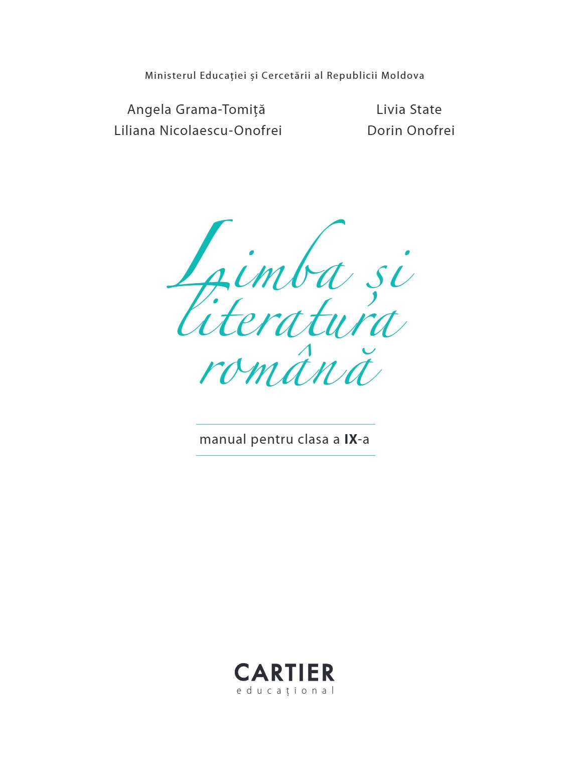 Limba și literatura română manual pentru clasa a IX-a
