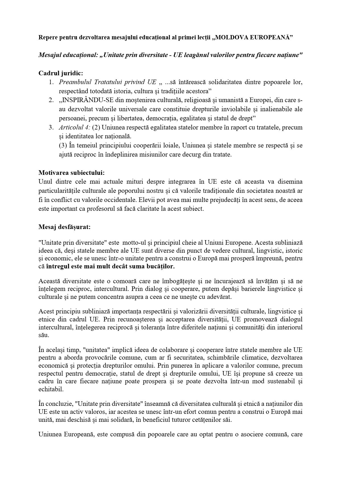 Prima lecție Moldova Europeană (2023)